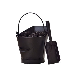 Cubo para Ceniza de Carbón Ecológico de Metal con Asa, Color Negro, Tamaño y Logotipo Personalizables, Estilo Europeo para Hogar y Jardín - Product Image 1