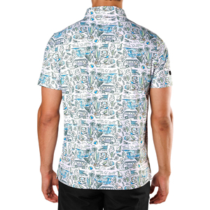 Camisa de Golf Personalizada de Alta Calidad, Manga Larga, Cuello Tipo Cuchilla, de Poliéster y Algodón, para Hombre, Estilo Casual Elegante, Transpirable, Tallas Grandes, OEM, al por Mayor - Product Image 4