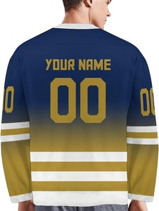 เสื้อเจอร์ซีย์ฮ็อกกี้น้ำแข็งชุด OEM Pro ชุดเสื้อผ้าโพลีเอสเตอร์ทนทานพิมพ์ลายระเหิดแห้งเร็ว - Product Image 3