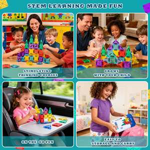 Jeu de construction magnétique en ABS Lion Wholesale de 32 pièces pour les enfants de 4 à 6 ans - Product Image 3