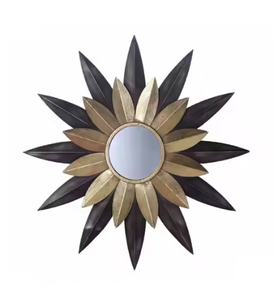 Miroirs muraux Design moderne de luxe Miroir de lavabo mural à cadre doré de forme ronde et miroirs d'habillage pour le salon - Product Image 4