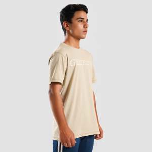 T-shirt de gymnastique à manches courtes beige Youth M124 - Product Image 5