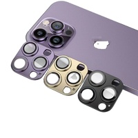 Étui de protection d'objectif d'appareil photo en métal Armor de qualité supérieure pour iPhone 14 Pro Max 15 & 13 Pro Max Film de protection d'objectifs de téléphone portable