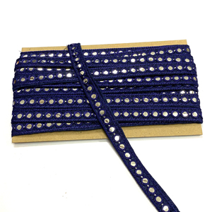 Indien Multy ethnique broderie miroir paillettes fil dentelle coupe 25MM français métallique utilisé chaussures pour femmes accessoires - Product Image 1