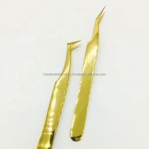 คีมหนีบต่อขนตาสีทอง45 90องศาเครื่องมือปลายแหลม - Product Image 5