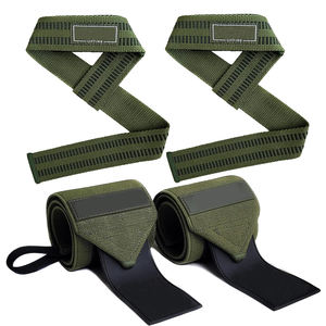 Muñequeras resistentes y correas de elevación para levantamiento de pesas con agarre de silicona La mejor calidad Mejor proveedor Muñequeras - Product Image 1