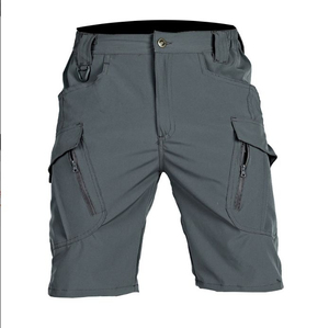 Pantalones cortos de verano para hombre, para gimnasio, al aire libre, impermeables, informales, de secado rápido, multibolsillos, elásticos, de trabajo, pantalones cortos tácticos para hombre - Product Image 2