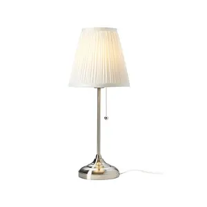 hot sale Lusting Luminaries Creation stainless steel Table Lamp with tapered cotton shed for home decor living room bedroom