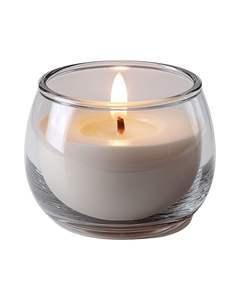 Round <b>Glass</b> Jar White Soy Wax Scented Candle In Eid Ramadan Home Decoration Wedding Gift Aromatherapy Smokeless Long Burn Pillar - Product Image 1