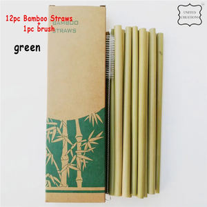 Meilleures ventes de pailles en bambou réutilisables écologiques Accessoires de bar avec logo personnalisé pour boire emballés dans une boîte - Product Image 6