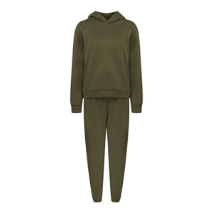 Survêtement pour femmes avec logo personnalisé Ensemble sweat à capuche 350gsm Vente en gros Ensemble deux pièces de sweats à capuche et pantalons de survêtement pour femmes - Product Image 6