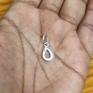 Pendentif en argent sterling 925 avec sertissage en forme de poire pour la création de bijoux personnalisés - Product Image 2