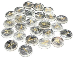 Ensembles de Rune Naturelle Fait à la Main | Ensemble de Rune de Disque de Quartz de Cristal abordable | Ensemble de Rune de Quartz de Cristal à vendre - Product Image 1