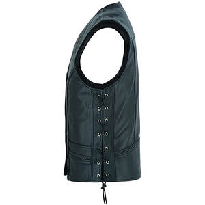 High Quality Cowhide Leather <b>Vest</b> for <b>Men</b> Classic Vintage Style Fashion Biker Waistcoat OEM ODM Manufacturer Leather <b>Vest</b> - Product Image 5