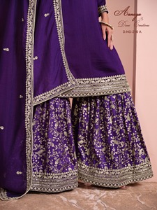 เสื้อผ้าแฟชั่นชาติพันธุ์มาใหม่ศิลปะผ้าไหมที่มีการปักชุด salwar - Product Image 5