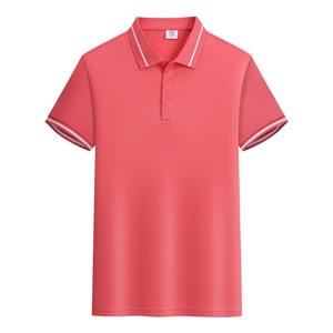 T-shirt décontracté à séchage rapide pour hommes, vêtements de sport, broderie culturelle, logo personnalisé, t-shirt à manches courtes et revers - Product Image 5