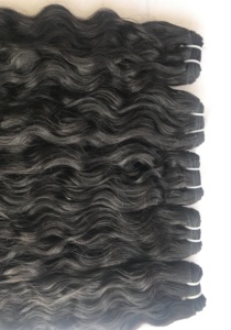 Onda de agua India cruda al por mayor Remy cutícula alineada máquina doble trama Color Natural humano camboyano Paquete de extensiones de cabello - Product Image 4