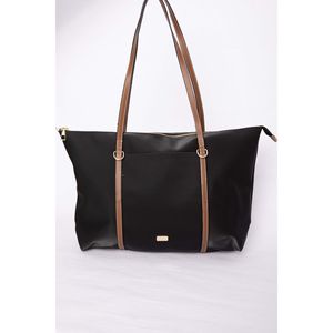 Bolso de Mano y Hombro Negro con Detalle de Cremallera, Accesorios de Moda - Product Image 1