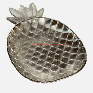 ถาดเสิร์ฟผลไม้แห้งดีไซน์สับปะรดสุดหรูถาดโลหะสีเงินเครื่องครัวสำหรับใช้ในบ้าน - Product Image 1