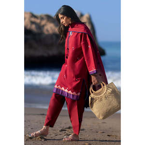Ensemble 3 pièces en jacquard avec dupatta MJ-62001, paréos pour maillots de bain - Product Image 5