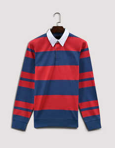 Camiseta de rugby de ajuste personalizado de alta calidad con tapeta de bucle y uniforme de rugby para jugadores de equipo - Product Image 2