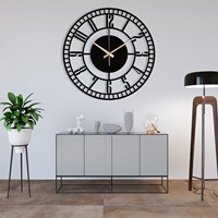 Estante de pared de hierro de lujo Vertical de alta calidad de 60cm y 24 horas, minimalismo Industrial, números romanos, diseño Art Deco, Color personalizado