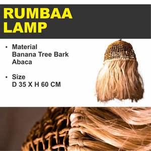 Lámpara RUMBAA, Artesanía de Corteza de Árbol de Plátano y Abacá - Product Image 2