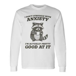 Camiseta Azul Presto Anxiety para Adultos con Manga Corta o Larga para Uso Promocional - Product Image 1