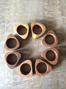 Nouvelle arrivée ronds de serviette en bois pour les mariages Table en gros porte-mouchoirs décoration de fête anneaux de serviettes en bois usine directe - Product Image 4