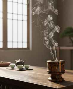 Brûleur de Bakhoor élégant en résine transparente et bois d'acacia, chambre à fumée pour l'aromathérapie intérieure, encens religieux à la coriandre - Product Image 2