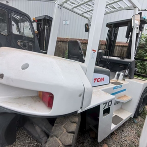 Carretilla elevadora usada TCM70 de 7 toneladas (motor de caja de cambios) Altura de elevación de 6m Origen de Japón Capacidad de carga nominal 7 toneladas para ingeniería - Product Image 3