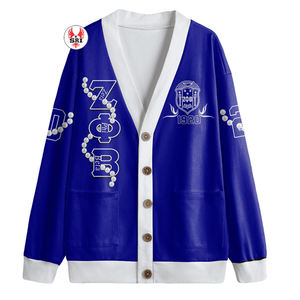 Zeta Phi Beta Soror bordado mujer acrílico cárdigan | Zeta Phi Beta hermandad bordado señoras por encargo cárdigan suéter - Product Image 2