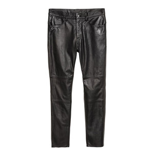 Pantalones de Cuero PU para Hombre, Ropa de Moda de Invierno, Pantalones de Cuero de Cintura Alta con Cremallera, Pantalones de Cuero de Color Sólido - Product Image 6