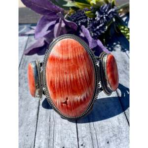 Jimmy Nelson Spiny Oyster & Sterling <b>Silver</b> Fashion <b>Cuff</b> <b>Bracelet</b> - Product Image 1
