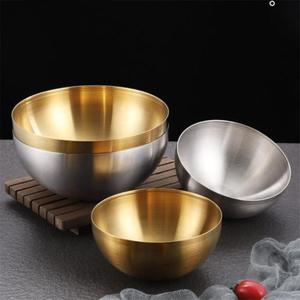 Cuenco para servir de acero inoxidable con diseño antiguo atemporal para cenas de lujo y cuencos para servir con diferentes acabados al mejor precio - Product Image 1