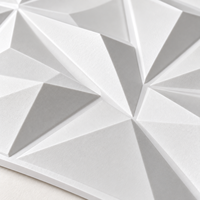 Panel Dinding PVC Geometris 3D WYRAX untuk Dapur, Ruang Tamu & Hotel - Desain Modern dengan Efek Fluoresen Tahan Air dan Tahan Api