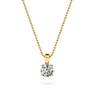Colgante de diamante pulido de corte redondo de 0.30 ct, diamante cultivado en laboratorio en platino, para bodas, compromisos y fiestas. - Product Image 2