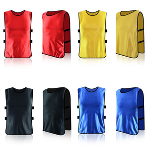 Celemek latihan sepak bola Premium reversibel, rompi sepak bola ringan, Pinnies jaring antilembap untuk klub dan Sekolah - Product Image 4