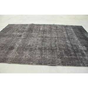 Alfombra Turca Extra Grande de 7.6x11.8 pies, Alfombra de Lana Ikat Vintage Gris y Negra - Product Image 2