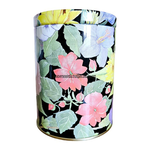 Luxury Premium Eco-Friendly Floral Metal Tea Storage <b>Box</b> with Lid for Tea Bags <b>Coffee</b> & Herbs-Custom Logo Option - Product Image 3