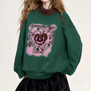 Custom logo Letter Fall New Women Mock Neck Sweatshirt Oversized Long Sleeve Pullover Sweatshirt Manufacturer - Product Image 1