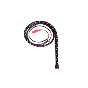 Látigo de Nylon Trenzado a Mano de Primera Calidad, Látigo Profesional para Entrenamiento, Mango de Cuero Duradero, Equitación, Rodeo, Actividades al Aire Libre - Product Image 1