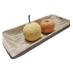 Bol à pâte rectangulaire en bois de manguier écologique de vente chaude artisanat naturel jetable pour la maison hôtel restaurant - Product Image 1