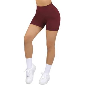 Shorts de yoga unisexe pour femme, taille haute, extensibles dans quatre directions, anti-transpiration, en tissu respirant, personnalisables avec logo, prix de gros OEM - Product Image 3