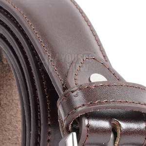 Cinturones de cuero de piel de vaca de grano superior duraderos personalizados de alta fabricación para hombres cinturón buen cinturón con hebilla - Product Image 2