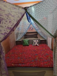 White Bohemian Vintage Sari Bed <b>Canopy</b> Curtains King Size Outdoor Camping Mosquito Net <b>Tent</b> Home Decor From India - Product Image 2