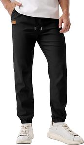 Pantalons de jogging cargo décontractés pour hommes, mi-couleur, avec cordon de serrage, en laine peignée, doublure en molleton 100% coton, séchage rapide, pour la randonnée - Product Image 2