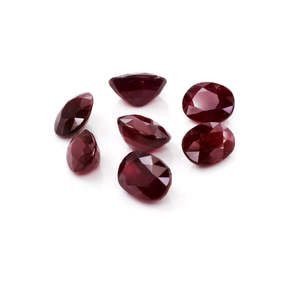 Rubis africains naturels ovales 8x10mm 9x11mm, pierres lâches de luxe, calibrées, cabochon coussin transparent, certifiées IGI, traitées thermiquement - Product Image 4