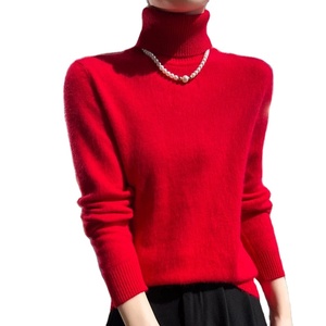 Suéter de lana merino Jersey de Cachemira Moda Básico O-cuello Prendas de punto Manga corta Camiseta elegante Ropa Tops Camisa de mujer - Product Image 2