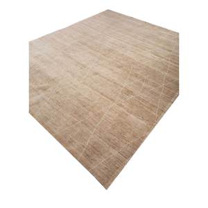 พรมขนสัตว์ถักมือสีเบจน้ำตาล ขนาด 10 มม. ลายแบบนามธรรม สำหรับห้องนั่งเล่น พรมปูพื้นห้องโถงรูปทรงสี่เหลี่ยมผืนผ้า - Product Image 2